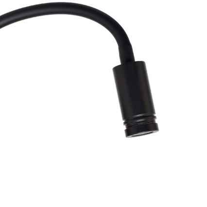LED Гнучка nástěnná lampička BASE 1xLED/8W+1xLED/2W/230V чорний/срібний
