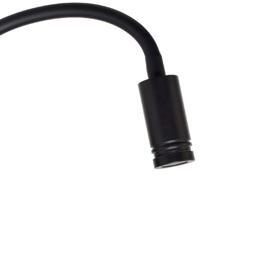LED Гнучка nástěnná lampička BASE 1xLED/8W+1xLED/2W/230V чорний/срібний