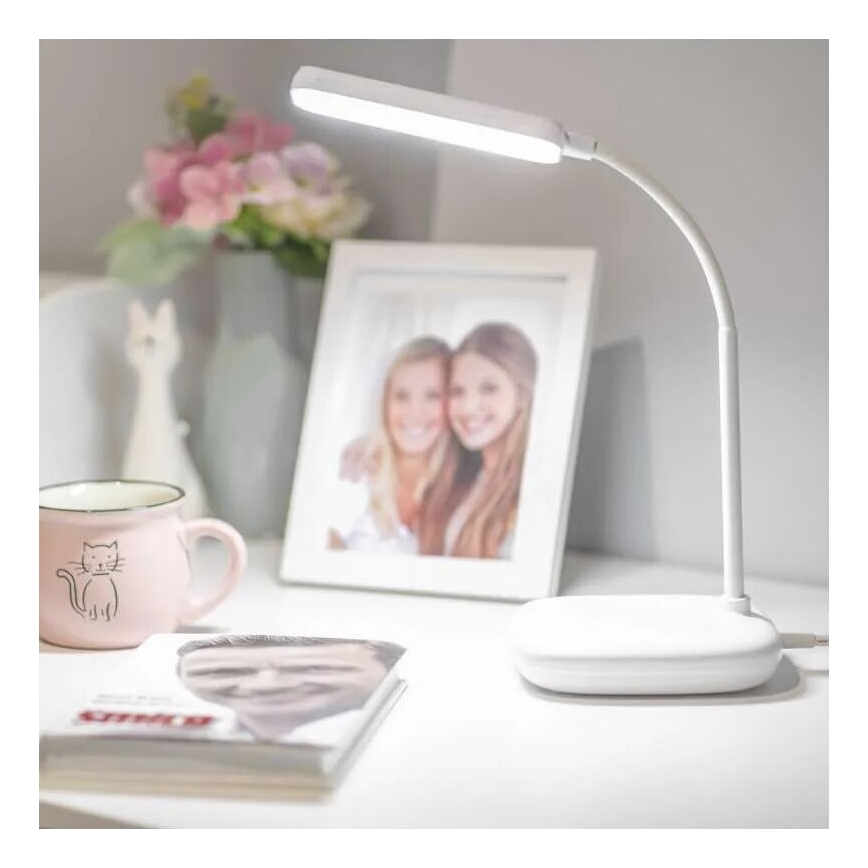 LED Гнучка настільна лампа з регулюванням яскравості LED/12W/230V 3000K/4000K/6500K білий