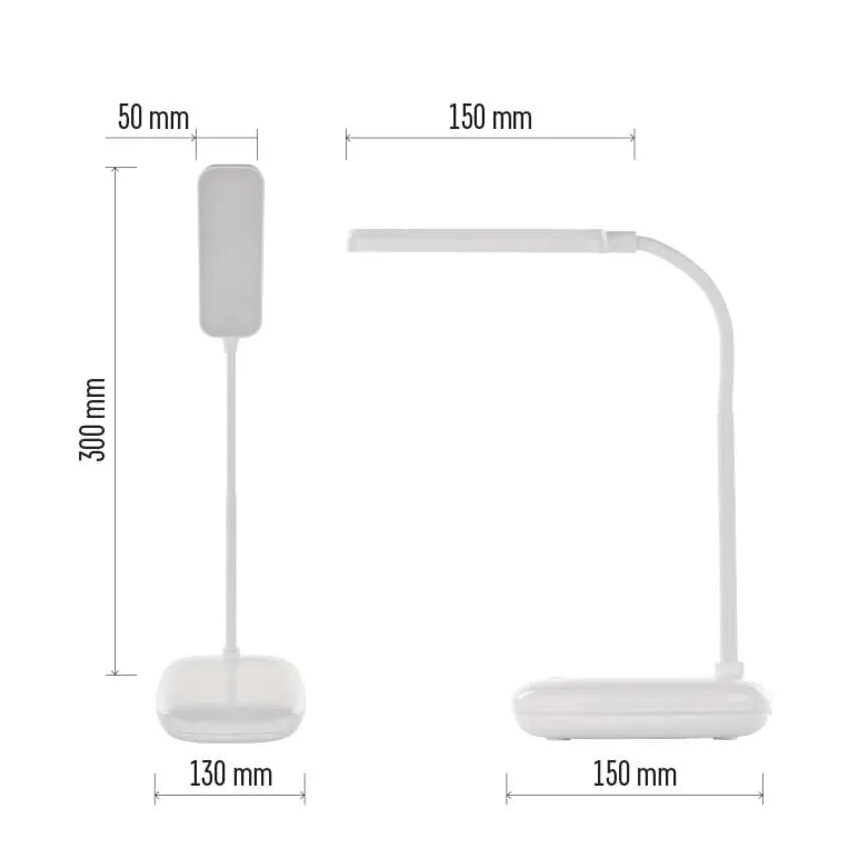 LED Гнучка настільна лампа з регулюванням яскравості LED/12W/230V 3000K/4000K/6500K білий