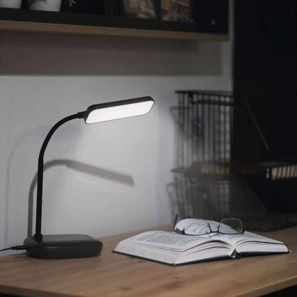LED Гнучка настільна лампа з регулюванням яскравості LED/12W/230V 3000K/4000K/6500K чорний
