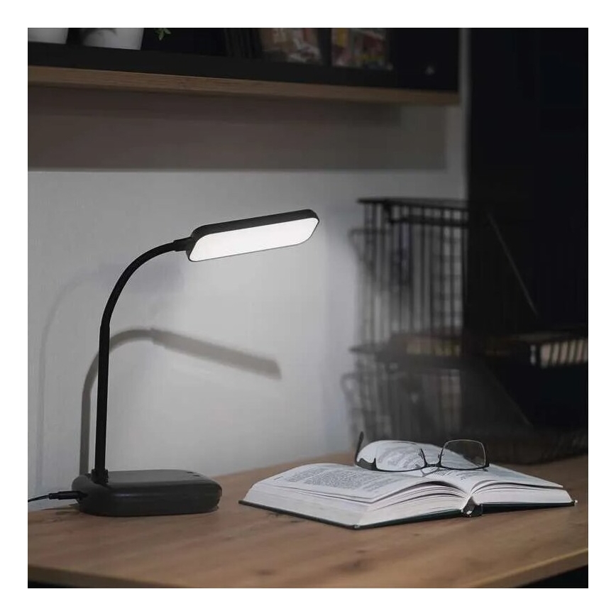 LED Гнучка настільна лампа з регулюванням яскравості LED/12W/230V 3000K/4000K/6500K чорний