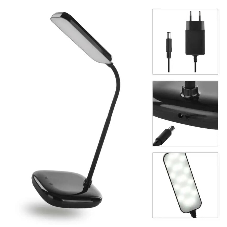 LED Гнучка настільна лампа з регулюванням яскравості LED/12W/230V 3000K/4000K/6500K чорний