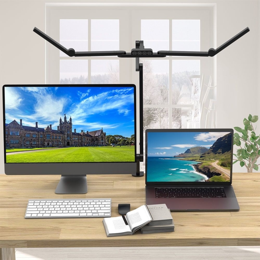 LED Сенсорна гнучка настільна лампа з регулюванням яскравості POINTIQ LED/24W/230V 3000-6500K CRI 92 чорний