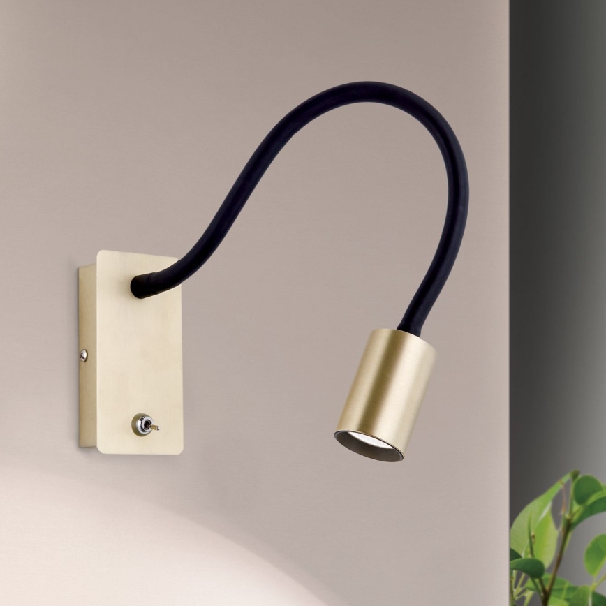 LED Гнучка настінна лампа KURT LED/5W/230V золотий