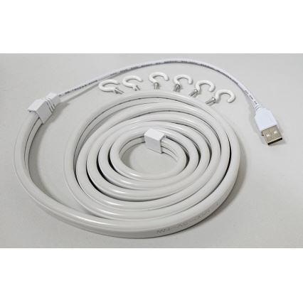 LED Гнучка стрічка NEON LED/5V USB 1,8 м білий
