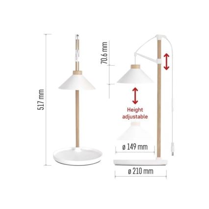 LED інтер'єрна лампа для вирощування рослин GROW LED/7W/5V