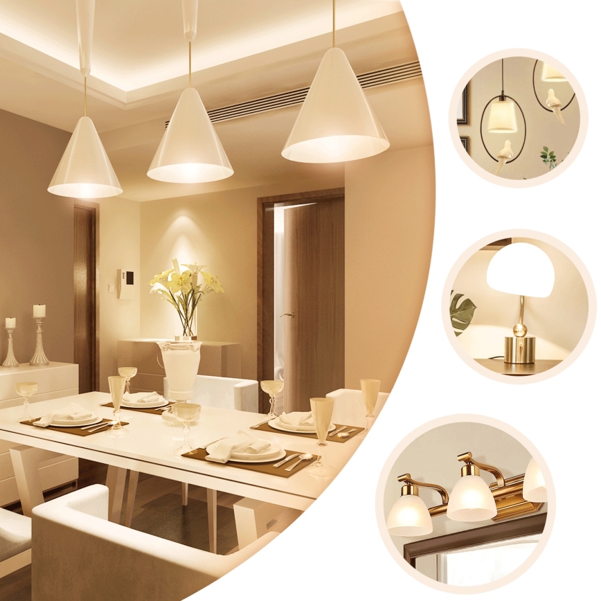 LED-лампа A60 E27/8W/230V 330° 2700K - Aigostar