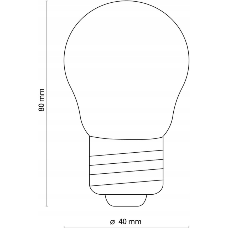 LED-лампа AMBER G45 E27/4,5 Вт/230 В 2200 К