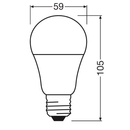 LED-лампа CLASSIC A60 E27/8 Вт/230 В 2700 К - Ledvance
