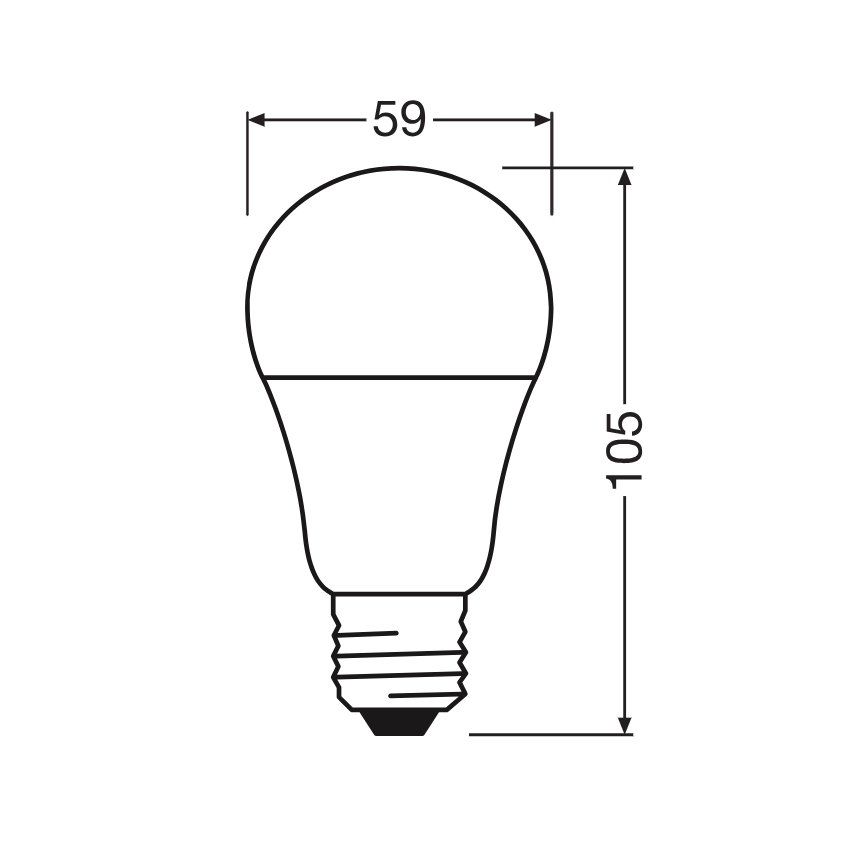 LED-лампа CLASSIC A60 E27/8 Вт/230 В 2700 К - Ledvance