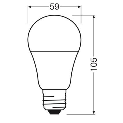 LED лампа CLASSIC A60 E27/8W/230V 4000K - Ledvance