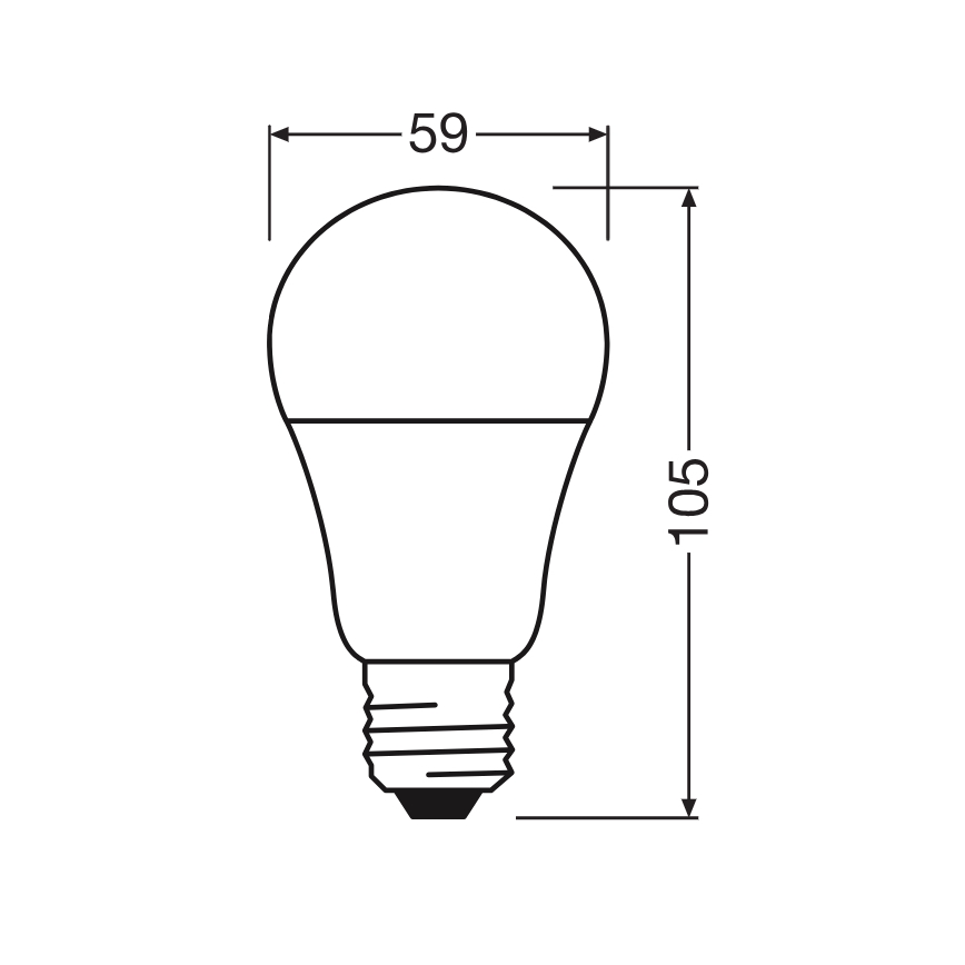 LED лампа CLASSIC A60 E27/8W/230V 4000K - Ledvance