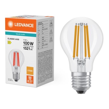 LED-лампа CLASSIC FILAMENT A60 E27/11W/230V 2700K - Ledvance