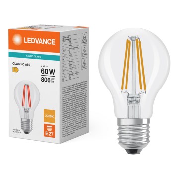 LED-лампа CLASSIC FILAMENT A60 E27/7W/230V 2700K - Ledvance