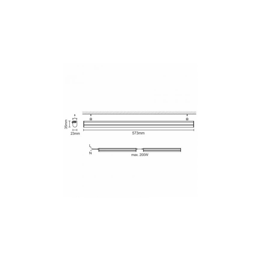 LED Лампа для підсвітки стільниці LED/9W/230V 4000K