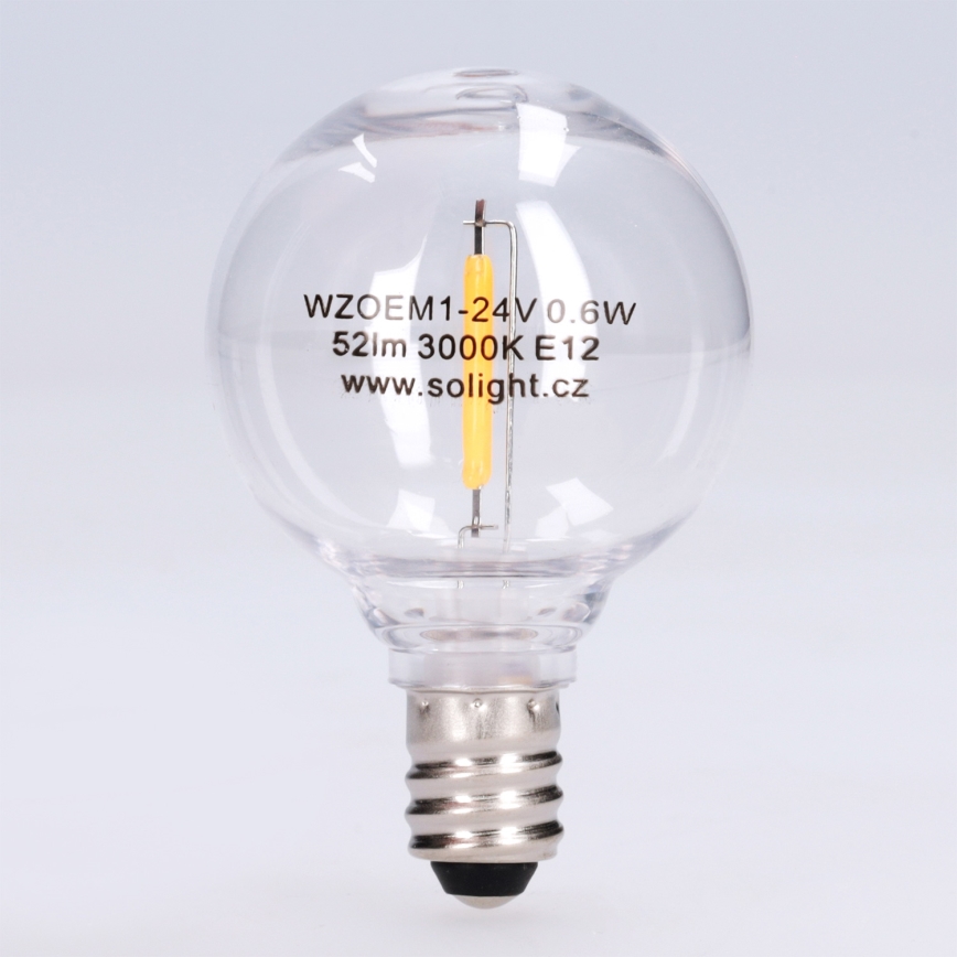 LED-лампа G40 E12/0,6W/24V 3000K - Brilagi