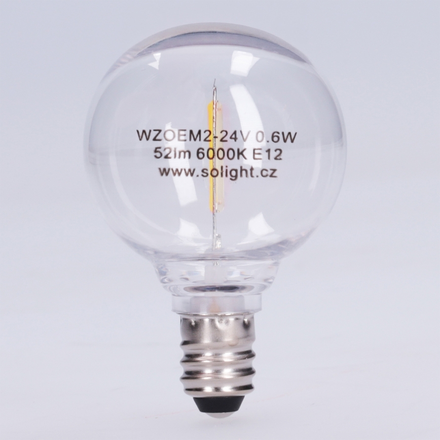 LED-лампа G40 E12/0,6W/24V 6000K - Brilagi