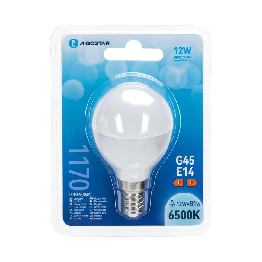 LED-лампа G45 E14/12W/230V 6500K - Aigostar