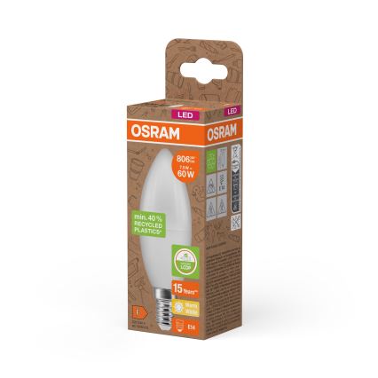 LED лампа из переработанного пластика B39 E14/7,5W/230V 2700K - Osram