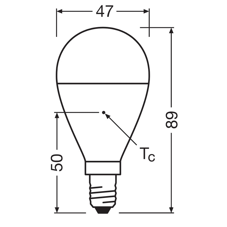 LED-лампа из переработанного пластика P45, цоколь E14, 7,5 Вт, 230 В, 2700K - Osram