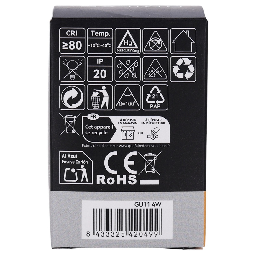 LED-лампа MR11 GU10/4W/230V 3000K - BRILAGI