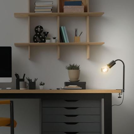 LED-лампа на прищіпці 1xE27/4,2W/230V 2700K чорна