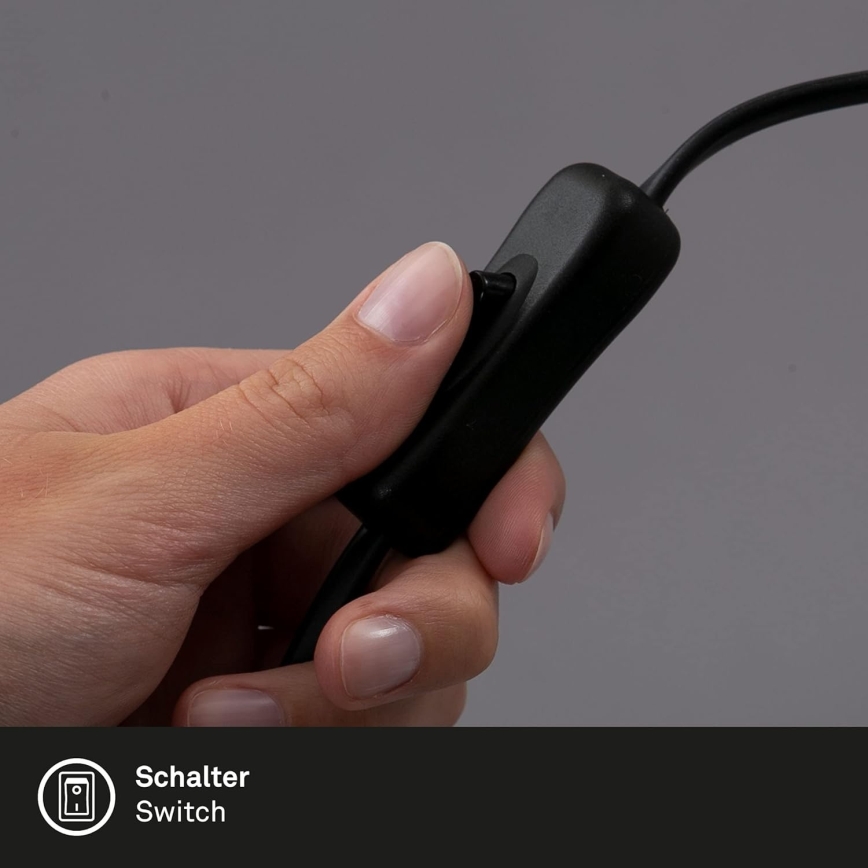 LED-лампа на прищіпці 1xE27/4,2W/230V 2700K чорна