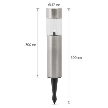 LED Лампа на сонячній батареї LED/1x2/3AAA IP44