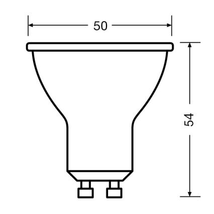 LED-лампа PAR16 GU10/4,5 Вт/230 В 6500 К 60° - Osram