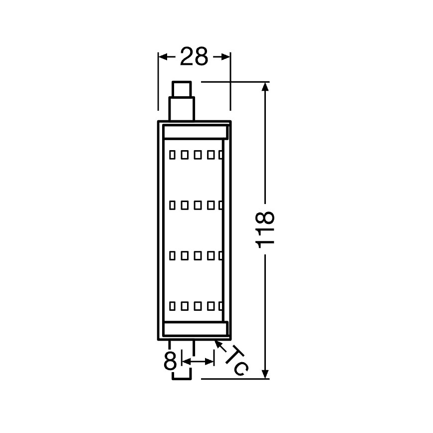 LED-лампа R7s/13W/230V 2700K 118 мм