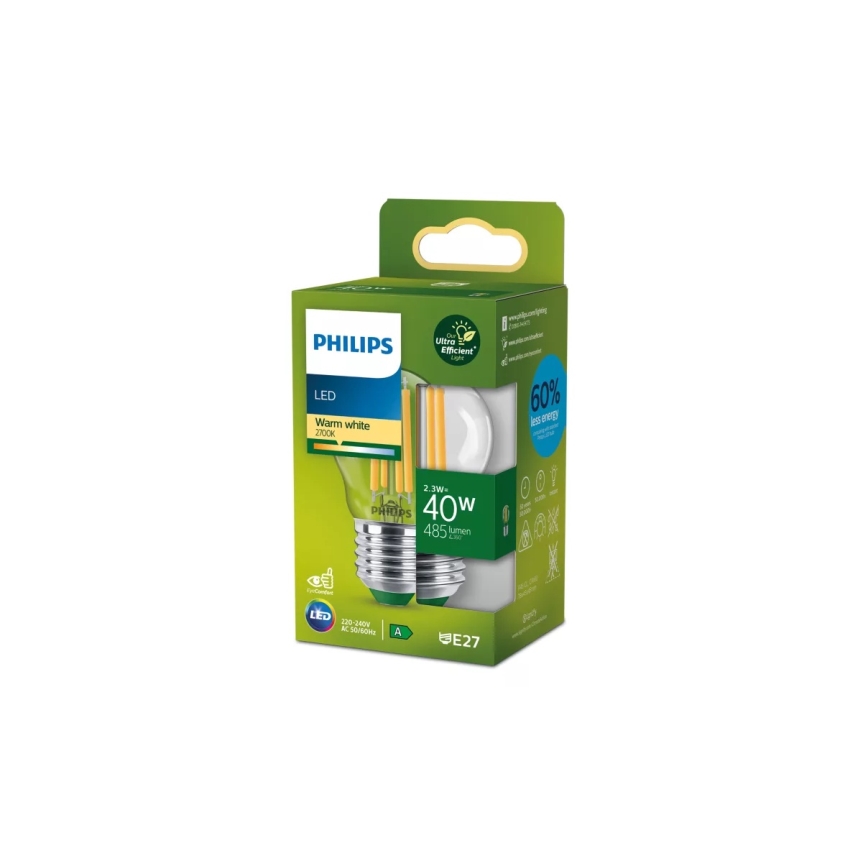 LED-лампа ULTRAEFFICIENT VINTAGE Philips P45 E27/2,3W/230V 2700K
