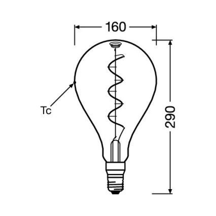LED лампа VINTAGE FILAMENT E27/4W/230V 1800K - Osram