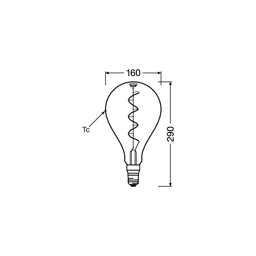 LED лампа VINTAGE FILAMENT E27/4W/230V 1800K - Osram