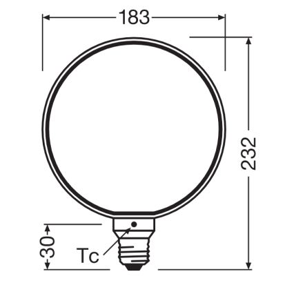 Світлодіодна лампа з регульованою яскравістю VINTAGE FILAMENT E27/4W/230V 1800K - Osram