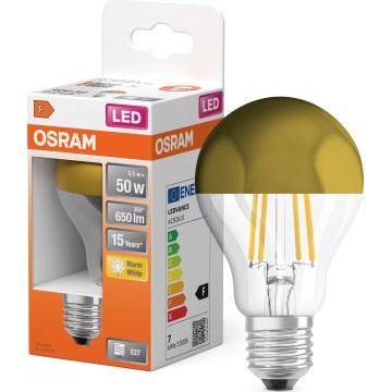LED-лампа з дзеркальним покриттям FILAMENT E27/6,5W/230V 2700K золота - Osram
