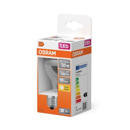 LED-лампа з дзеркальною верхівкою FILAMENT E27/6,5W/230V 2700K срібляста- Osram
