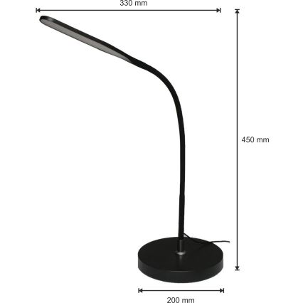LED Лампа з регулюванням яскравості 3в1 LED/10W/230V 3000/4000/6000K CRI 90 чорний