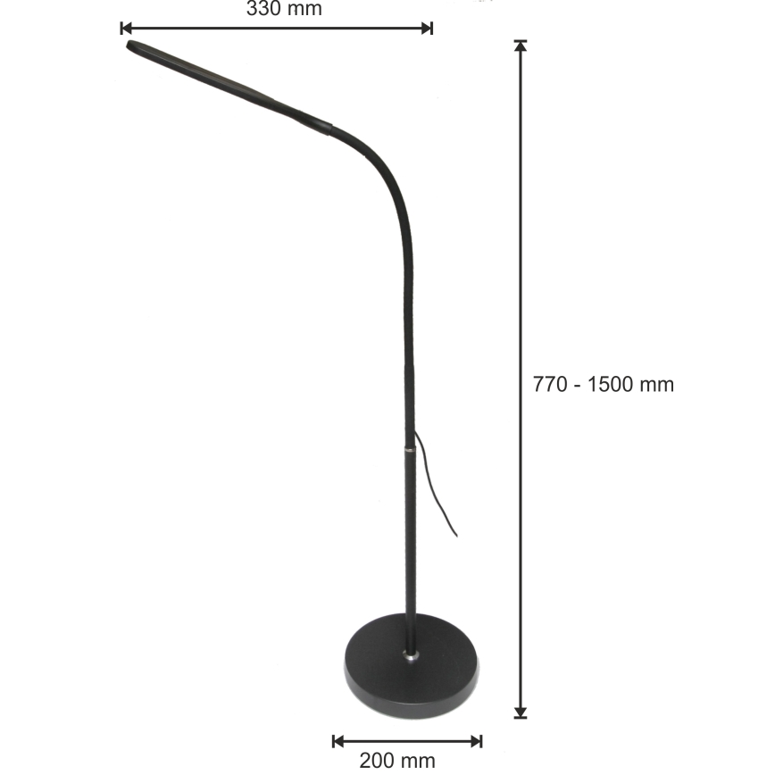 LED Лампа з регулюванням яскравості 3в1 LED/10W/230V 3000/4000/6000K CRI 90 чорний