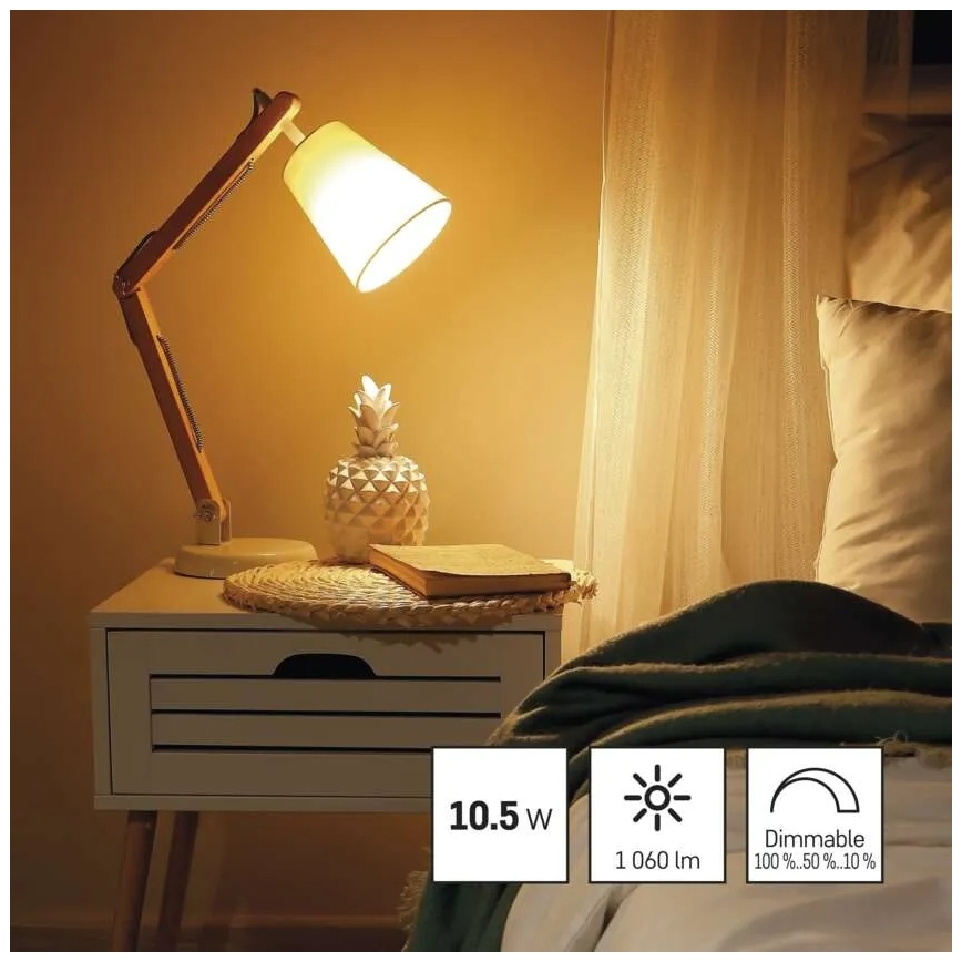 LED-лампа з регулюванням яскравості A60 E27/10,5W/230V 2700K