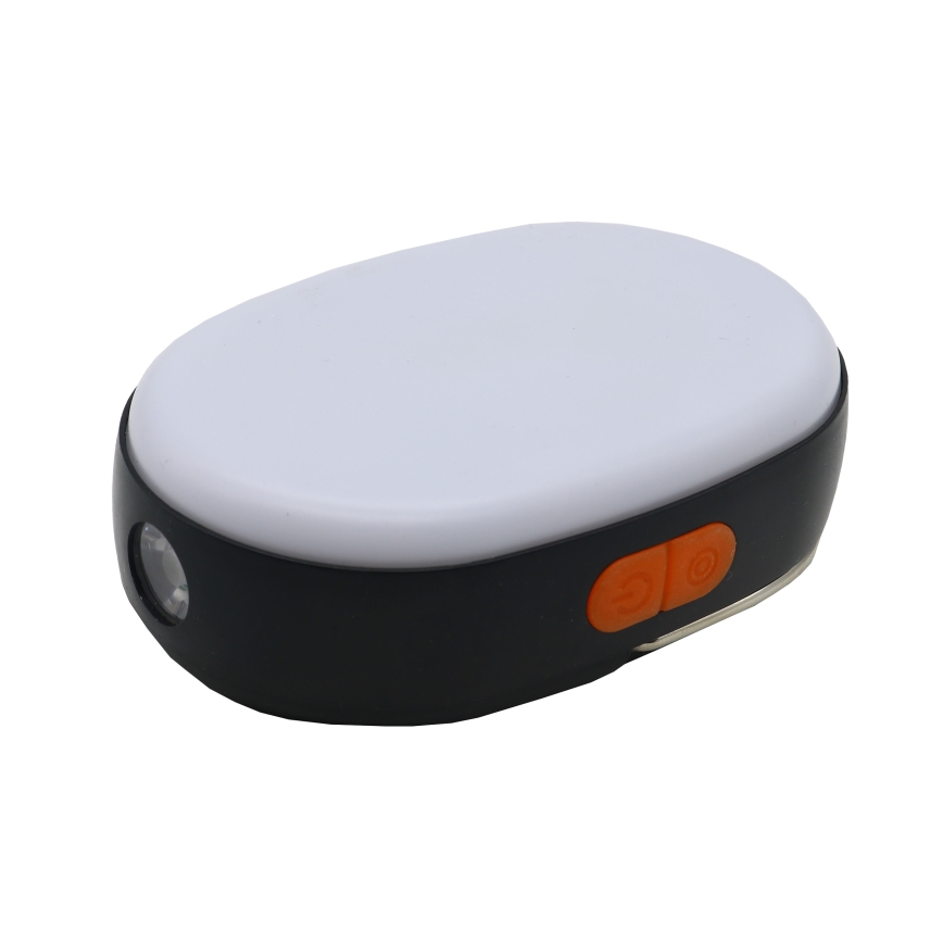 LED Акумуляторна лампа з регулюванням яскравості з функцією Power Bank K4 LED/1W/5V 3000-6500K IPX4 4000 mAh чорний