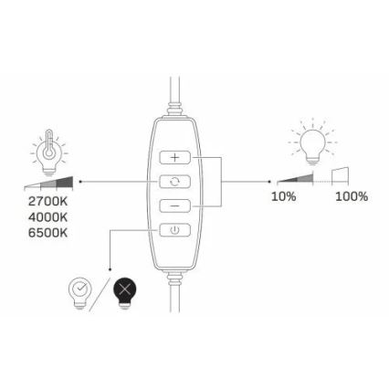 LED Лампа з регулюванням яскравості зі штативом і тримачем для відеоблогів LED/10W/5V 2700-6500K