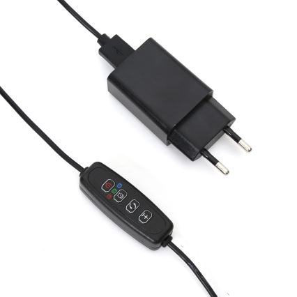 LED лампа з затискачем та регулюванням яскравості для освітлення рослин LED/3W/230V чорний