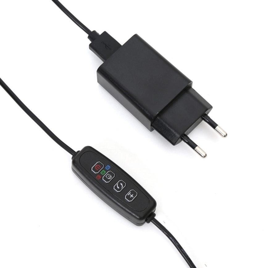 LED лампа з затискачем та регулюванням яскравості для освітлення рослин LED/3W/230V чорний