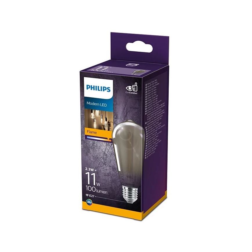 LED Лампочка VINTAGE Philips ST64 E27/2,3W/230V 1800K