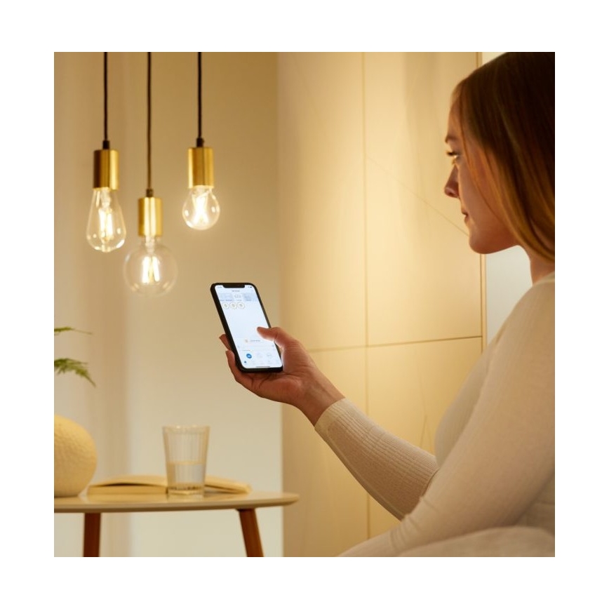 LED лампочка з регулюванням яскравості FILAMENT A60 E27/6,7W/230V 2700-6500K CRI 90 Wi-Fi – WiZ