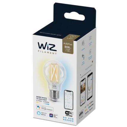 LED лампочка з регулюванням яскравості FILAMENT A60 E27/6,7W/230V 2700-6500K CRI 90 Wi-Fi – WiZ