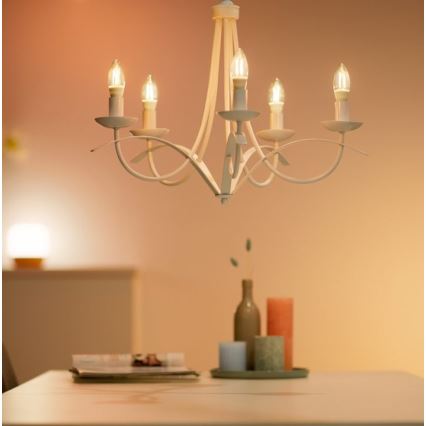 LED лампочка з регулюванням яскравості FILAMENT C35 E14/4,9W/230V 2700-6500K CRI 90 Wi-Fi – WiZ