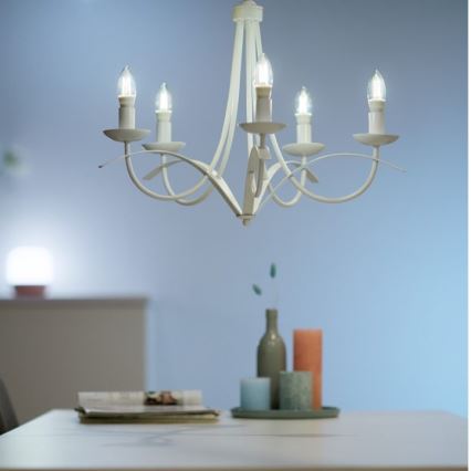 LED лампочка з регулюванням яскравості FILAMENT C35 E14/4,9W/230V 2700-6500K CRI 90 Wi-Fi – WiZ