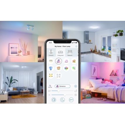 LED лампочка з регулюванням яскравості FILAMENT C35 E14/4,9W/230V 2700-6500K CRI 90 Wi-Fi – WiZ